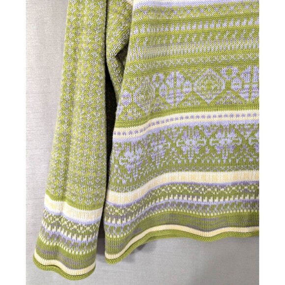 Norton Mcnaughton Women XL Scandanavian Print Ski Sweater Cotton Blend Bohemian - Picture 10 of 15